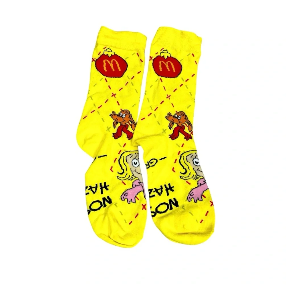McDONALD'S Grinch Socks Christmas Adult Happy Meal YELLOW New 2025